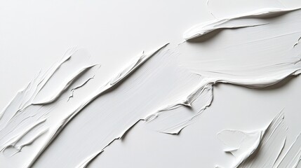 Abstract white palette painting techniques studio fine art minimalist close-up view creative process