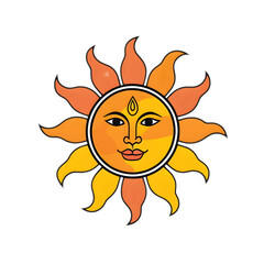 PNG image with a sun design created for the Sinhala and Tamil New Year.
