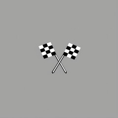 Crossed checkered racing flags (1)
