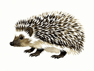 Autumn’s little forager hedgehog isolated watercolor vector illustration svg