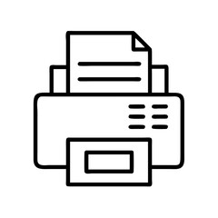 Printer icon vector illustration for printing documents and office equipment needs in business use