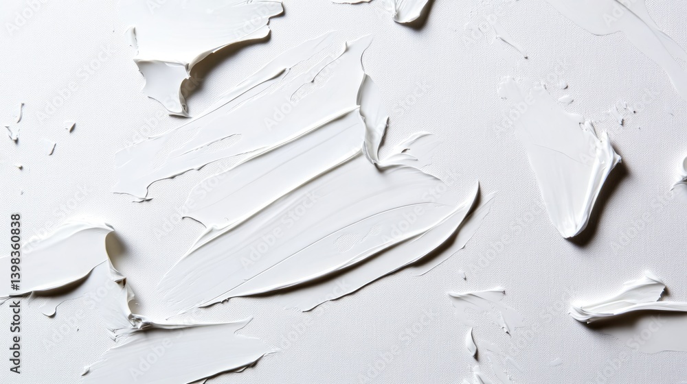 Poster artistic brush strokes on white background abstract texture minimalist style close-up view