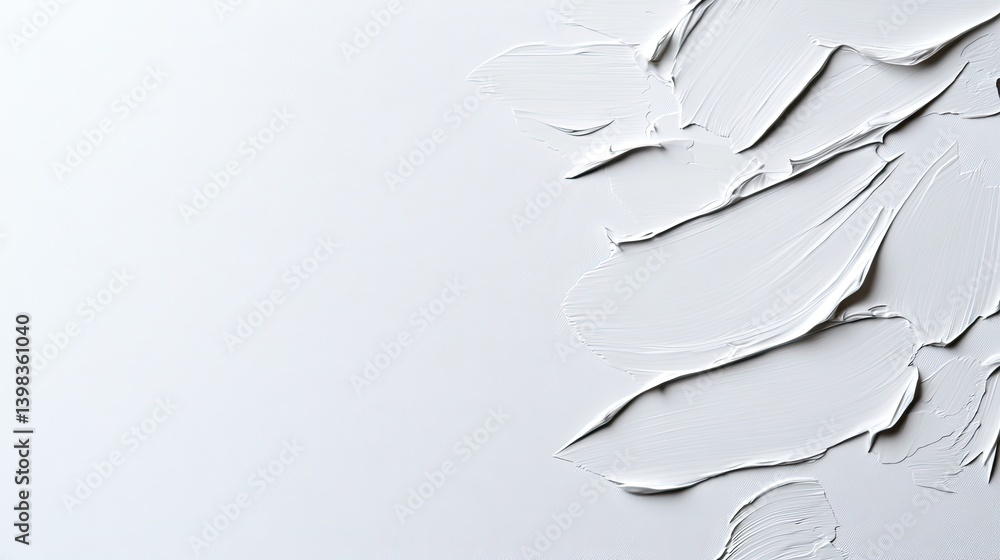 Poster artistic white texture on canvas minimalist style abstract background clean aesthetic close-up view