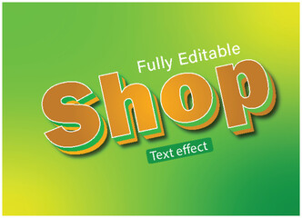 Naklejka premium Editable 3d typography text effect vector template 