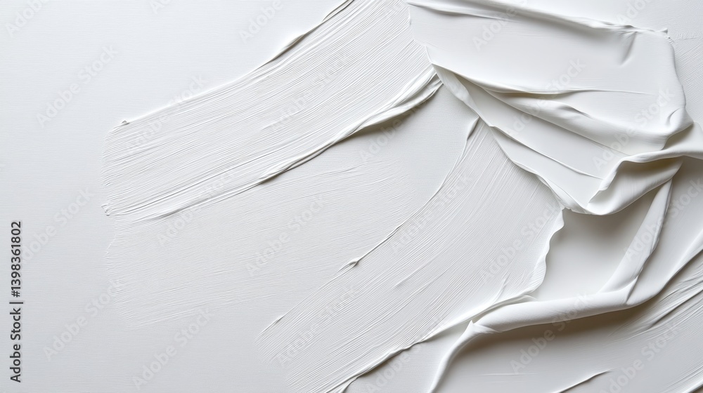 Aufkleber artistic action with white texture studio space close-up image soft lighting abstract concept