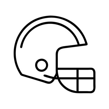 recommend clip art: Football helmet vector icon american football gear protective headwear equipment outline style design