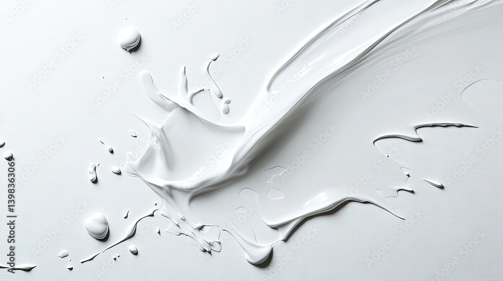 Aufkleber dynamic white paint splash action on textured surface artistic expression studio setting close-up vi