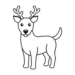 Dog Wearing Reindeer Antlers Coloring Book for Toddlers
