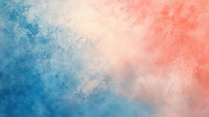 Obraz premium Abstract Blue And Coral Textured Painting