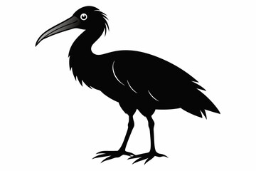 shoebill sihouette black vector