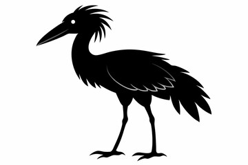 Fototapeta premium shoebill sihouette black vector