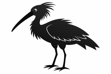 shoebill sihouette black vector