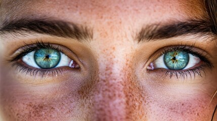 Obraz premium Close up photograph of two eyes looking directly at the viewer