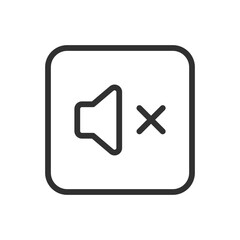 Fototapeta premium Mute – Sound Off, Volume Control Icon, Audio Settings