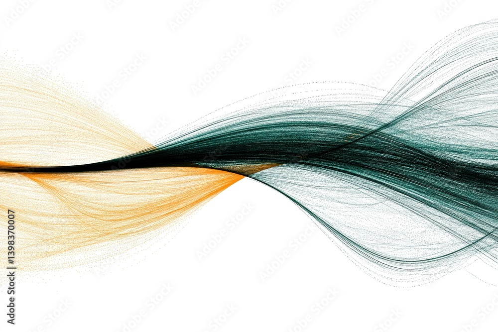 Poster colorful abstract wave pattern flows gracefully across the canvas showcasing dynamic movement and fl