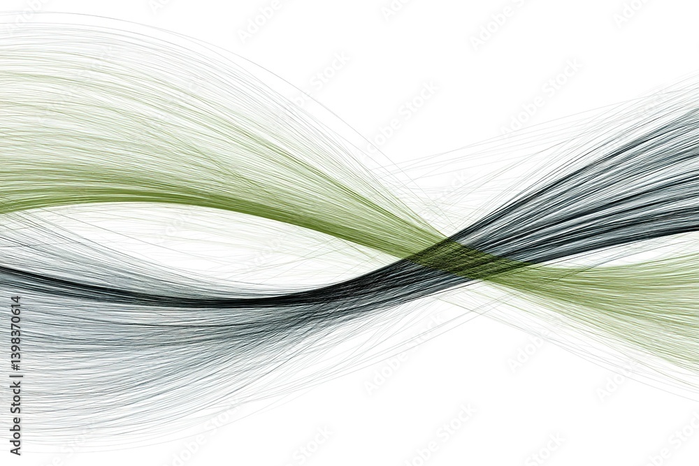 Poster flowing curves create an abstract representation of harmony and connection in a modern design