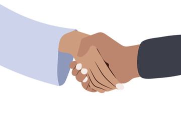 Doctor handshakes with patient, thank you concept on Doctors Day, vector illustration design background