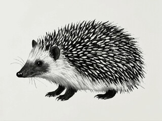 Garden whispers and quills hedgehog isolated watercolor vector illustration svg 