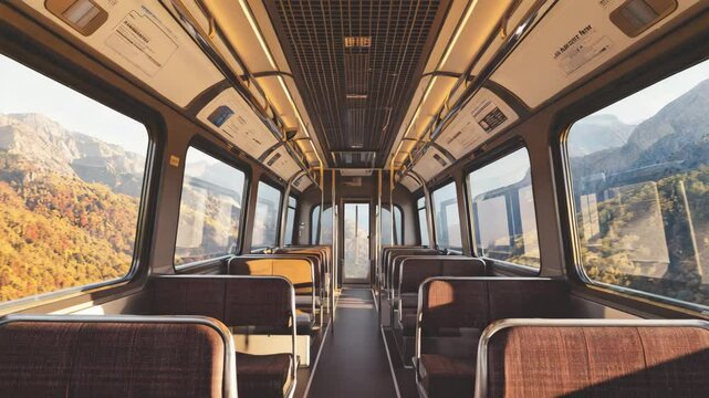 passenger train in the train