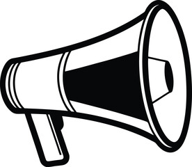 Megaphone silhouette black colour