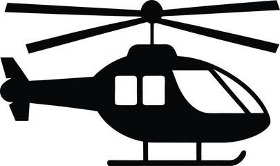 Helicopter icon silhouette
