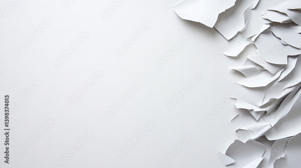Poster artistic paper texture composition white background abstract art minimalist environment top view