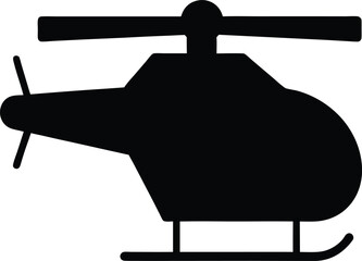 Helicopter icon silhouette