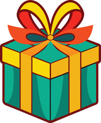 Gift silhouette with white background