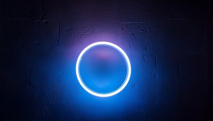Neon lights shining gently in the darkness