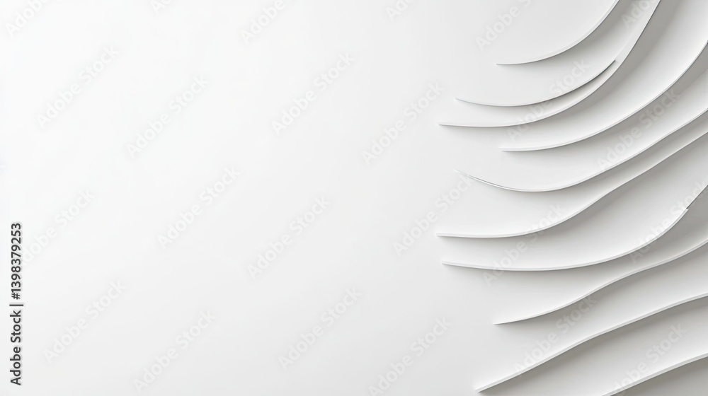 Poster abstract white background art with layered textures minimalist design soft light environment
