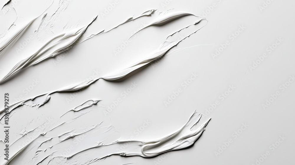 Poster abstract art techniques studio visual content minimalist environment close-up view white background