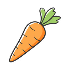 carrot icon, carrot vector illustration-simple illustration of carrot, perfect for carrot logos and icons