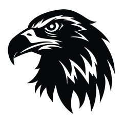 Obraz premium American Bald Eagle silhouette vector art illustration American Eagle cut file American Eagle