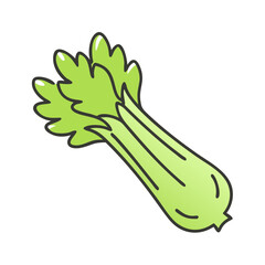 celery stalk icon, celery stalk vector illustration-simple illustration of celery stalk, perfect for celery stalk logos and icons