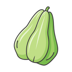 chayote icon, chayote vector illustration-simple illustration of chayote, perfect for chayote logos and icons