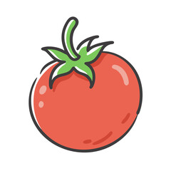 cherry tomato icon, cherry tomato vector illustration-simple illustration of cherry tomato, perfect for cherry tomato logos and icons