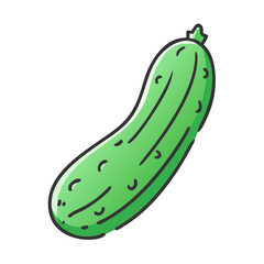 cucumber icon, cucumber vector illustration-simple illustration of cucumber, perfect for cucumber logos and icons