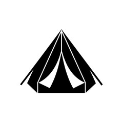 Fototapeta premium Camping Camp Tent Icon Outdoor Shelter Symbol