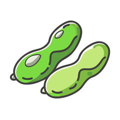 edamame icon, edamame vector illustration-simple illustration of edamame, perfect for edamame logos and icons