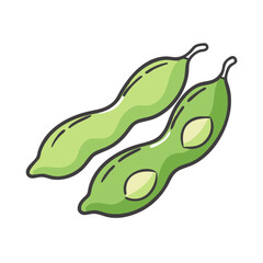 edamame icon, edamame vector illustration-simple illustration of edamame, perfect for edamame logos and icons