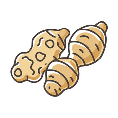 jerusalem artichoke icon, jerusalem artichoke vector illustration-simple illustration of jerusalem artichoke, perfect for jerusalem artichoke logos and icons