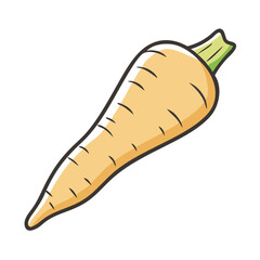parsnip icon, parsnip vector illustration-simple illustration of parsnip, perfect for parsnip logos and icons