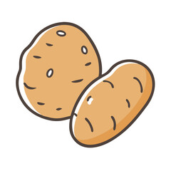 potato icon, potato vector illustration-simple illustration of potato, perfect for potato logos and icons