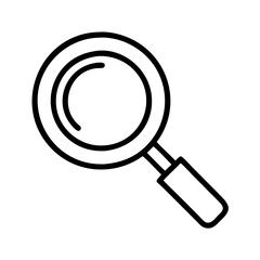 Magnifying glass icon search find zoom exploration discovery investigation tool symbol graphic vector