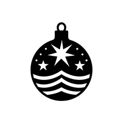 Festive Christmas Tree Ornament Icon Holiday Decoration