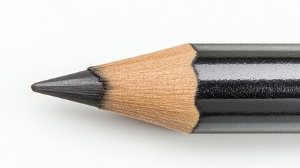 Close up image showcasing the sharpened tip of a pencil