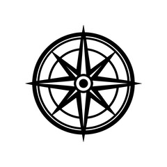 Travel Compass Icon Direction Map Vector