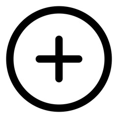 Fototapeta premium Add icon, plus sign, new, create, UI, line