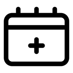 Fototapeta premium Add event icon, calendar plus, new event, UI, line