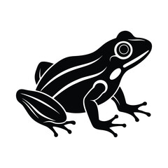 A frog silhouette vector art illustration